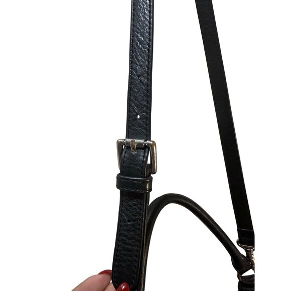 Margot Black Leather Hobo Bag With Tassel Accent & Adjustable Strap - Picture 6 of 15